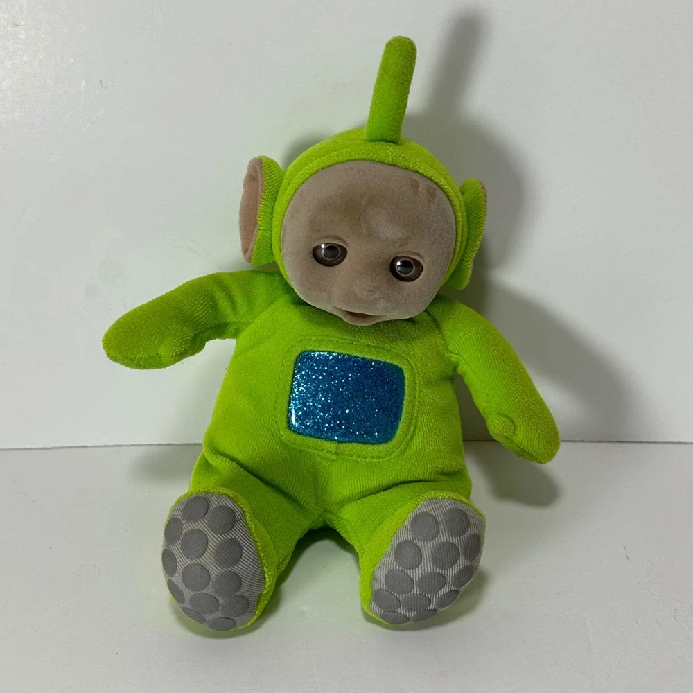 Vintage 1998 Teletubbies Dipsy Plush Eden Green Bean Bag Toy Sparkle Tummy 8
